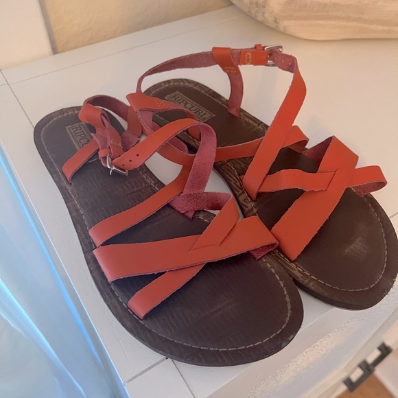 Rip Curl Shoes Rip Curl Orange Strappy Sandals Size 75 Poshmark